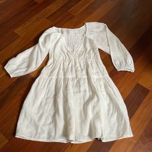 Cream/white girls zara dress NWT 30 inches long, sleeves are 18 inches long